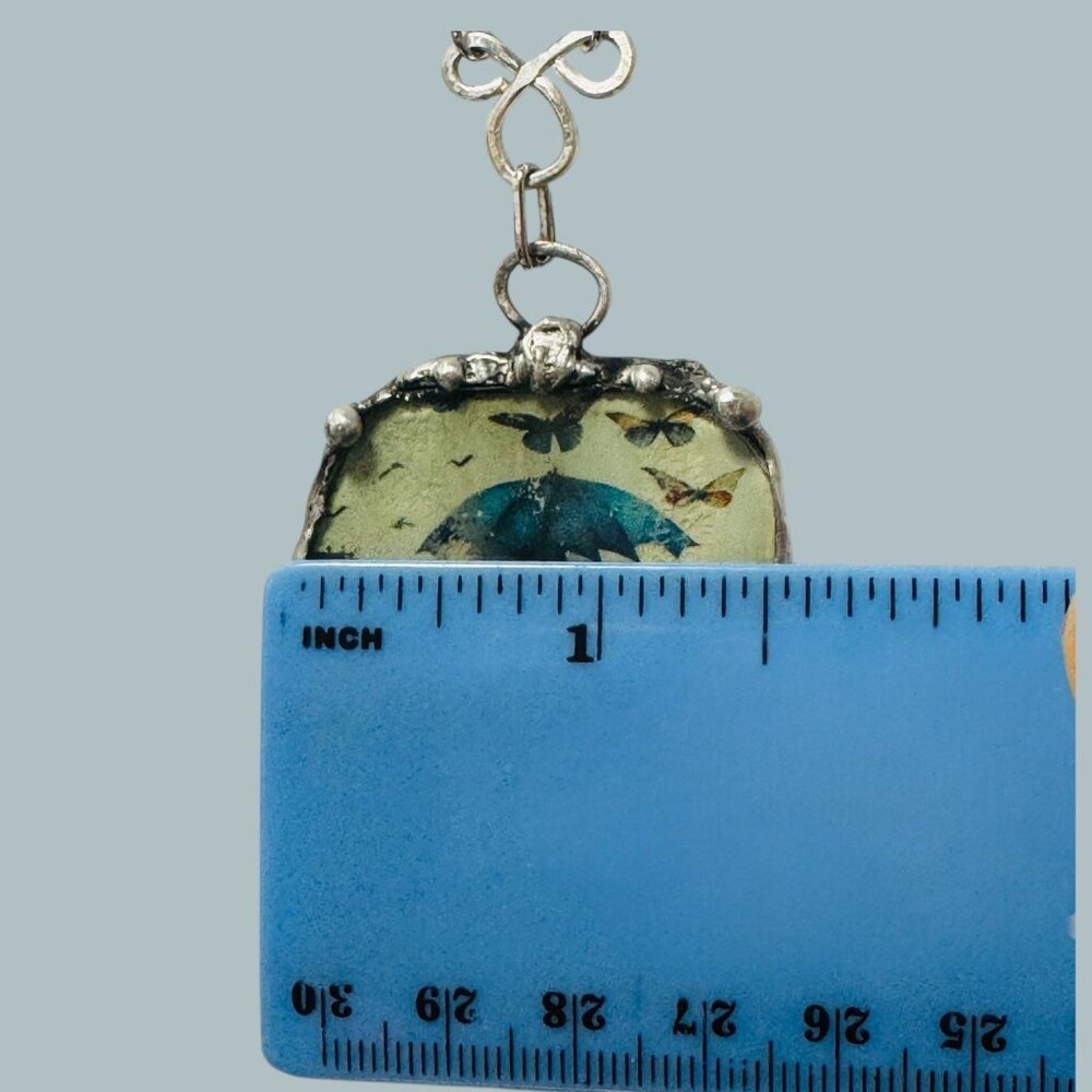 Victorian-Inspired Reversible Pendant w/ Rustic Bezel & VNTG Necklace Components - Picture 6 of 14